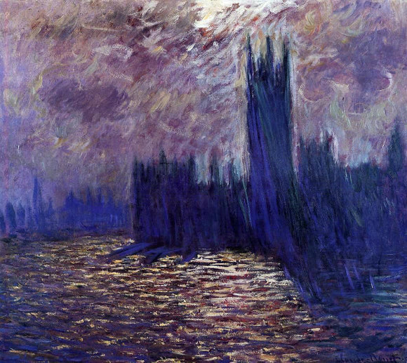  Claude Oscar Monet Houses of Parliament, Reflection of the Thames - Art Print