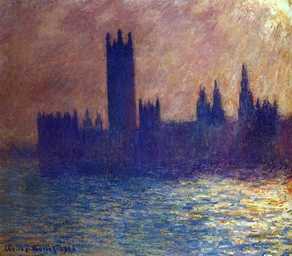  Claude Oscar Monet Houses of Parlilament, Sunlight Effect - Art Print