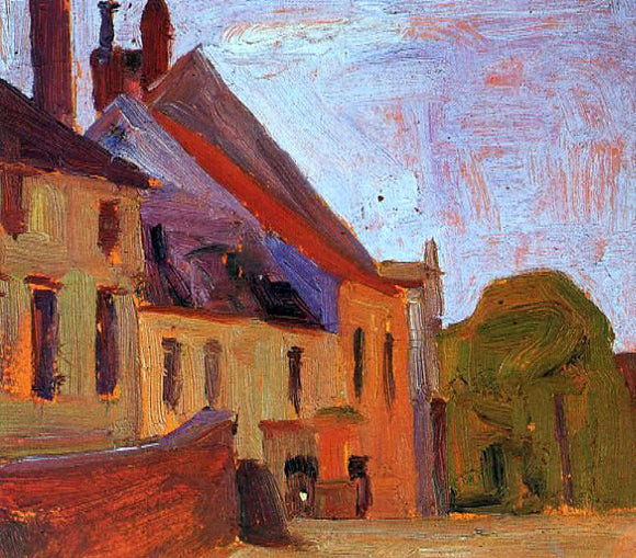  Egon Schiele Houses on the Town Square in Klosterneuberg - Art Print