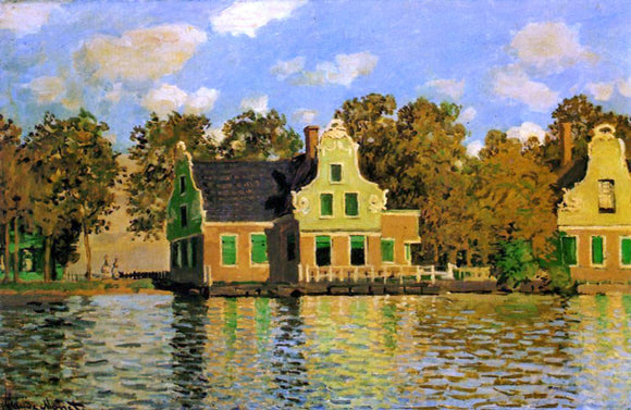  Claude Oscar Monet Houses on the Zaan River at Zaandam - Art Print