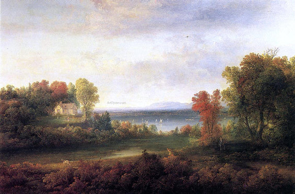  Thomas Doughty Hudson River Landscape - Art Print