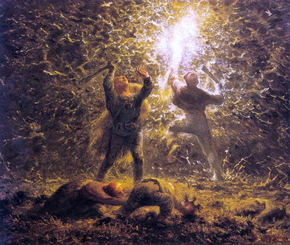  Jean-Francois Millet Hunting Birds at Night - Art Print