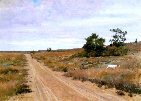  William Merritt Chase Hunting Game in Shinnecock Hills - Art Print