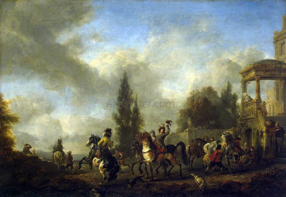  Philips Wouwerman Huntsmen Setting Out - Art Print