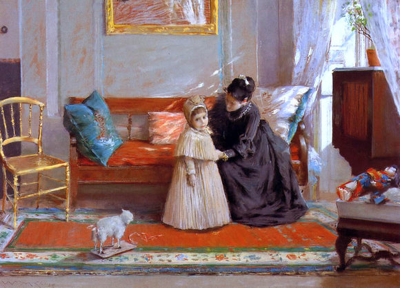  William Merritt Chase I am Going to See Grandma (also known as Mrs. Chase and Child) - Art Print