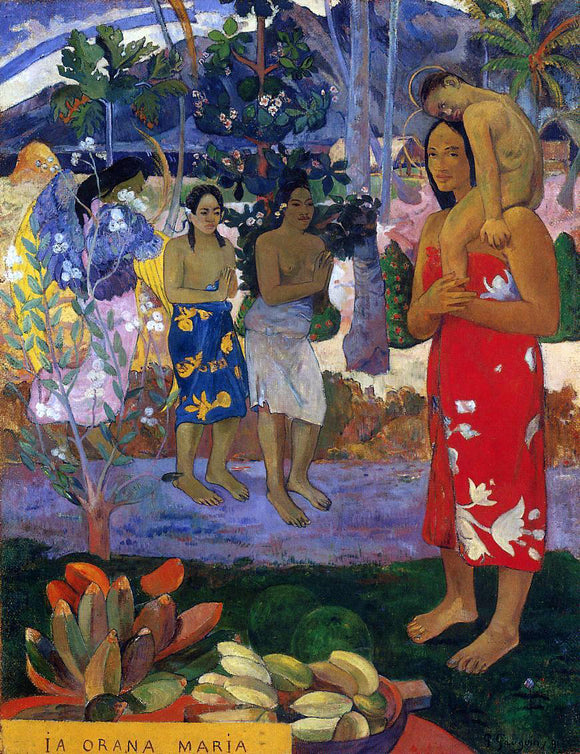  Paul Gauguin Ia Orana Maria (also known as Hail Mary) - Art Print