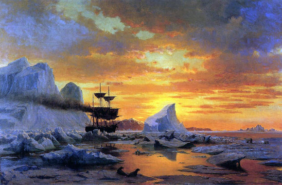  William Bradford Ice Dwellers, Watching the Invaders - Art Print