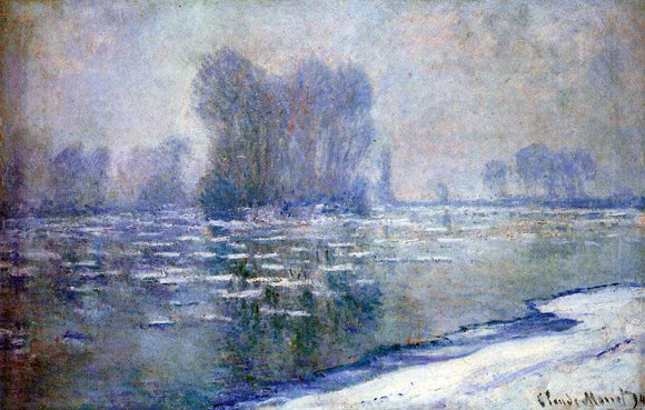  Claude Oscar Monet Ice Floes, Misty Morning - Art Print