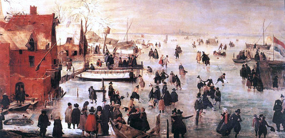  Hendrick Avercamp Ice Landscape - Art Print