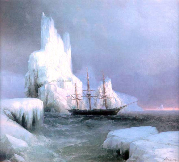  Ivan Constantinovich Aivazovsky Icebergs - Art Print