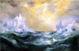  Thomas Moran Icebergs in Mid-Atlantic - Art Print