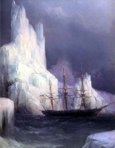  Ivan Constantinovich Aivazovsky Icebergs in the Atlantic (detail) - Art Print