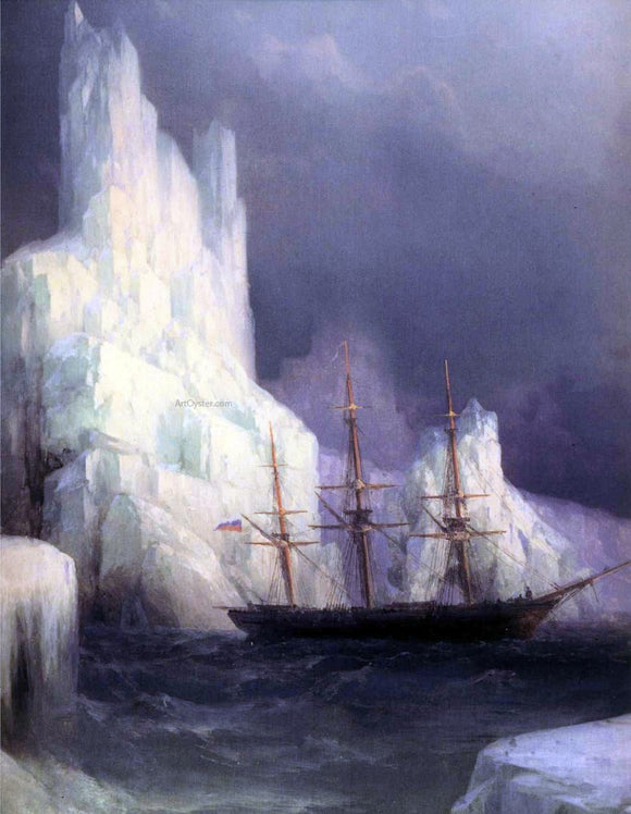 Ivan Constantinovich Aivazovsky Icebergs in the Atlantic (detail) - Art Print