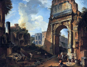  Giovanni Paolo Pannini Ideal Landscape with the Titus Arch - Art Print