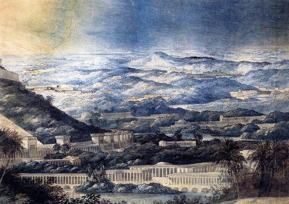  Joseph Michael Gandy Imaginary Landscape with Neoclassical Buildings - Art Print