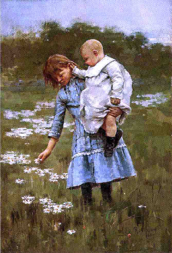  Theodore Robinson In a Daisy Field - Art Print