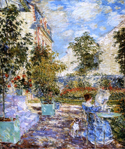  Frederick Childe Hassam In a French Garden - Art Print