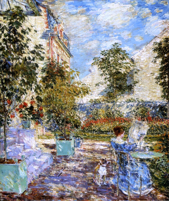  Frederick Childe Hassam In a French Garden - Art Print