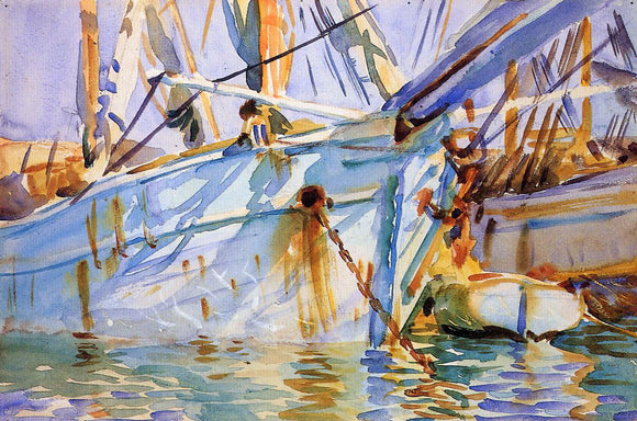  John Singer Sargent In a Levantine Port - Art Print