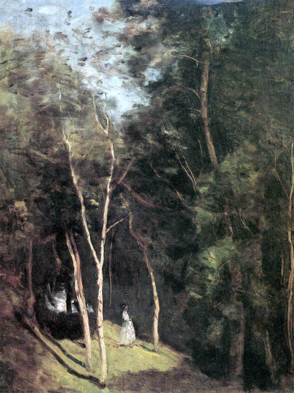  Jean-Baptiste-Camille Corot In a Park - Art Print