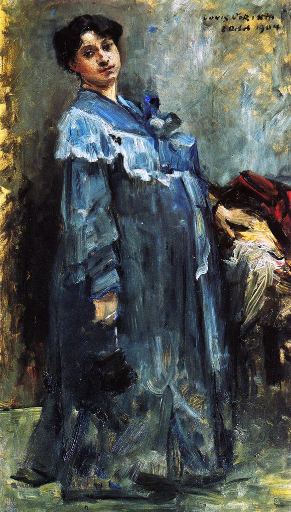  Lovis Corinth In a Silk Robe - Art Print