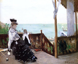  Berthe Morisot In a Villa at the Seaside - Art Print
