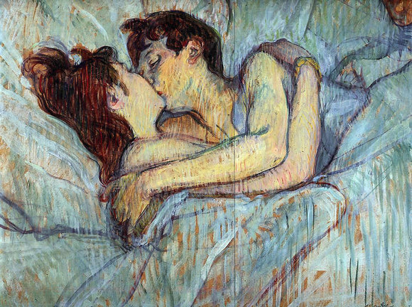  Henri De Toulouse-Lautrec In Bed: The Kiss - Art Print