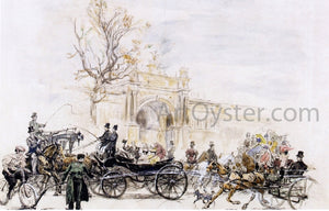  Jean-Georges Beraud In front of the Palais de L'Industrie, Paris - Art Print