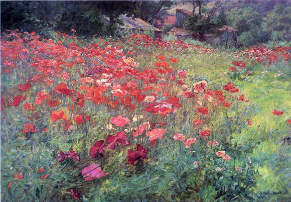  John Ottis Adams In Poppyland - Art Print