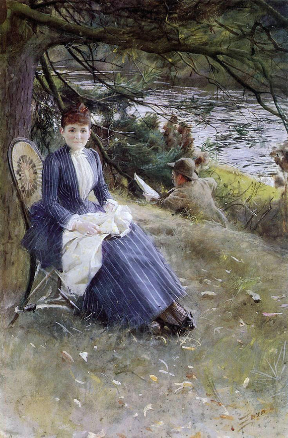  Anders Zorn In Scotland (also known as Mrs. Symons) - Art Print