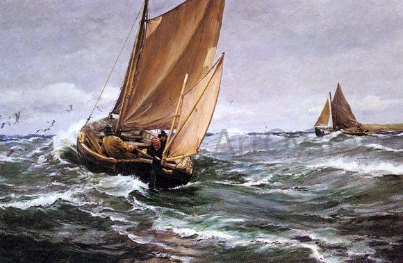  Charles Napier Hemy In Spite of Wind and Weather - Art Print