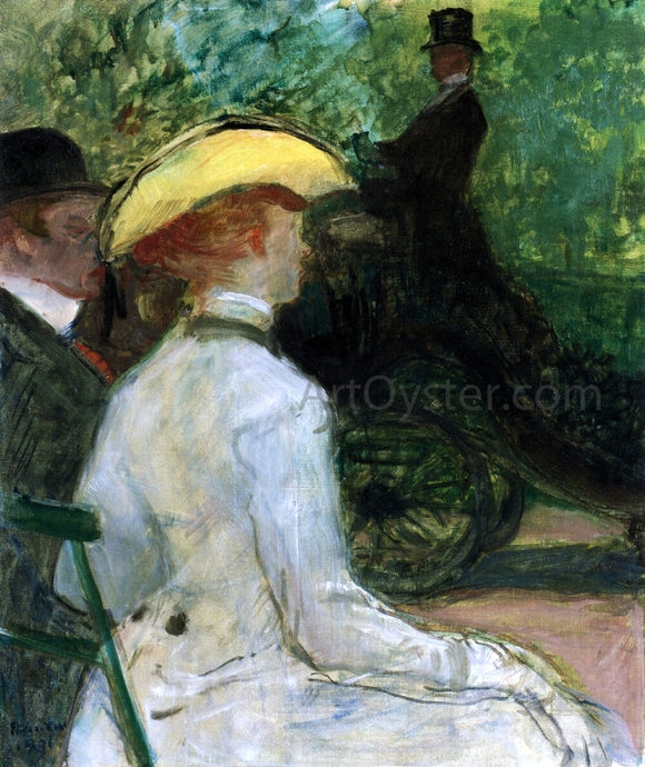  Henri De Toulouse-Lautrec In the Bois de Boulogne - Art Print