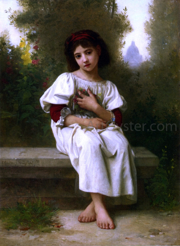  Elizabeth Gardner Bouguereau In the Garden - Art Print