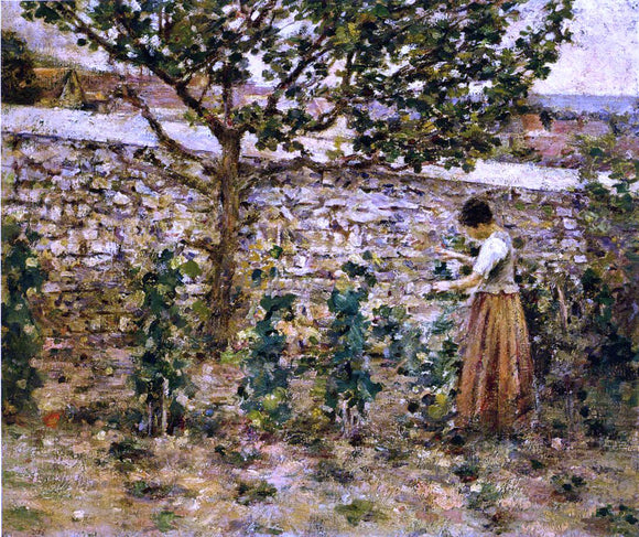  Theodore Robinson In the Garden - Art Print