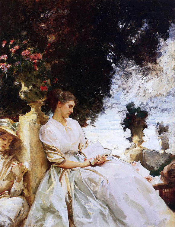  John Singer Sargent In the Garden, Corfu - Art Print