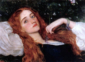  Arthur Hughes In the Grass (second version) - Art Print