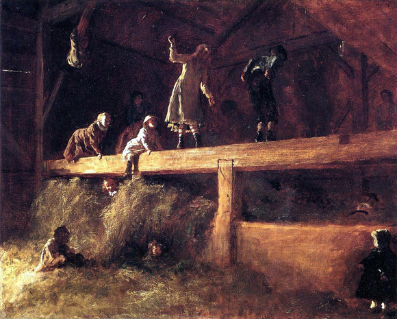  Eastman Johnson In the Hayloft - Art Print