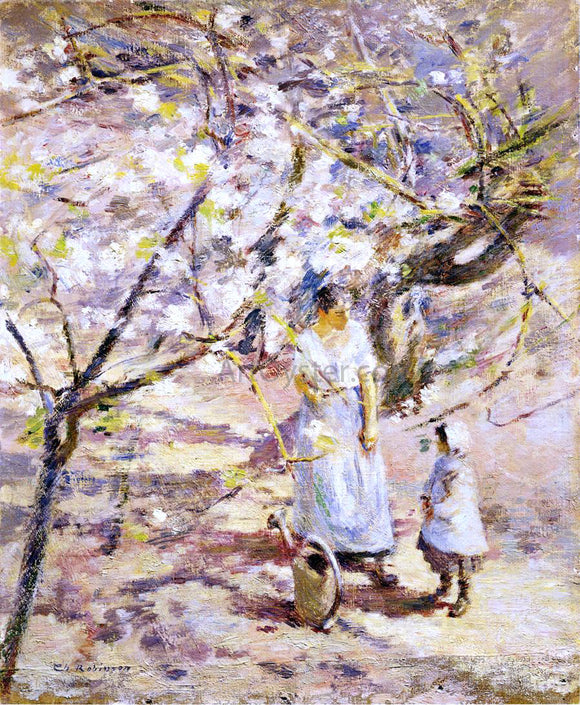  Theodore Robinson In the Orchard - Art Print