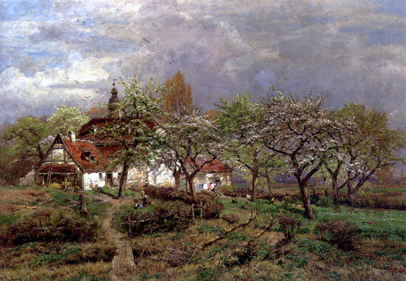  Heinrich Hartung In The Orchard - Art Print