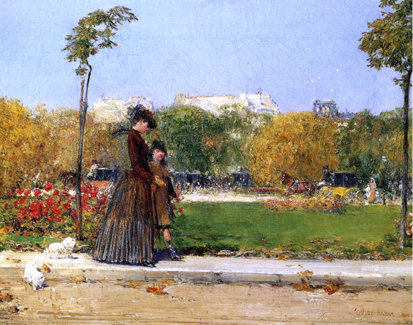  Frederick Childe Hassam In the Park, Paris - Art Print