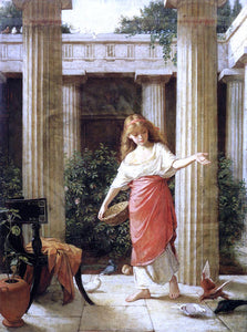  John William Waterhouse In the Peristyle - Art Print