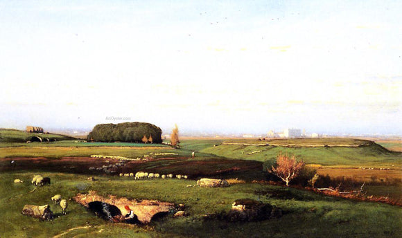  George Inness In the Roman Campagna - Art Print