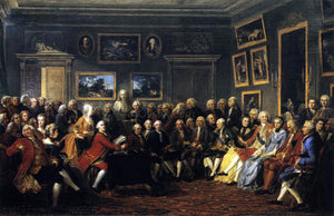  Anicet-Charles-Gabriel Lemonnier In the Salon of Madame Geoffrin in 1755 - Art Print