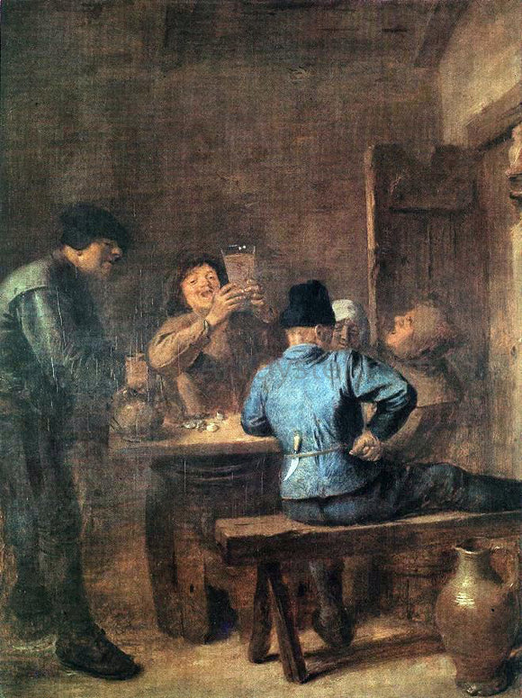  Adriaen Brouwer In the Tavern - Art Print