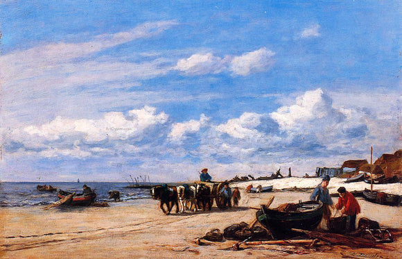  Eugene-Louis Boudin In the Vicinity of Honfleur - Art Print