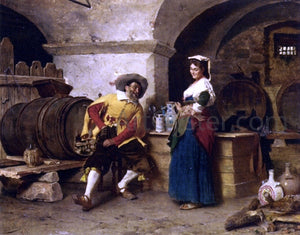  Tito Conti In the Wine Cellar - Art Print