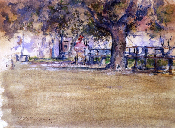  William Merritt Chase In Washington Park, Brooklyn, N.Y. - Art Print