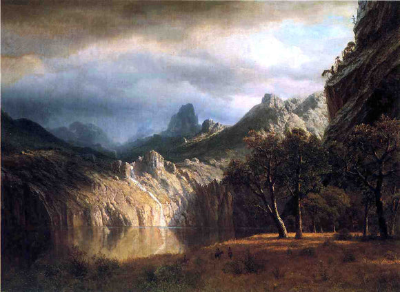  Albert Bierstadt In Western Mountains - Art Print