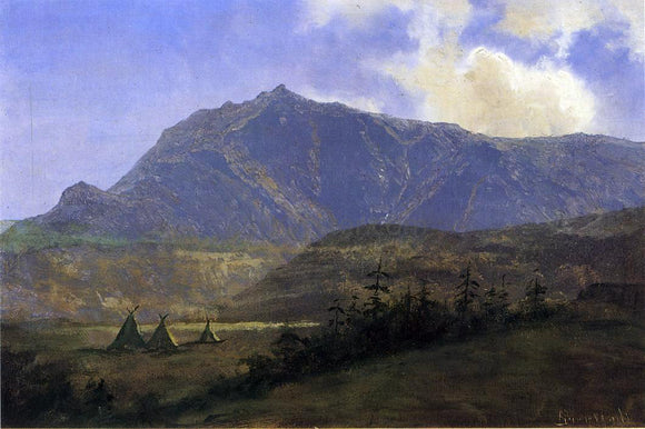  Albert Bierstadt Indian Encampment - Art Print