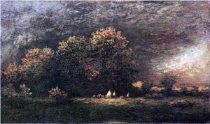  Ralph Albert Blakelock Indian Encampment in a Stormy Landscape - Art Print